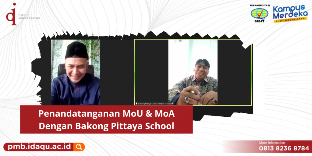 Penandatanganan MoU & MoA Virtual Idaqu dengan Bakong Pittaya School Thailand