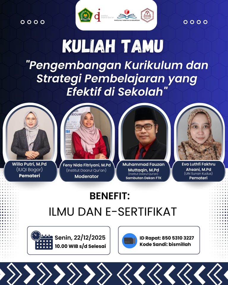 Prodi PGMI Fakultas Tarbiyah dan Keguruan Gelar Kuliah Tamu dengan Tema Pengembangan Kurikulum dan Strategi Pembelajaran Efektif di Sekolah